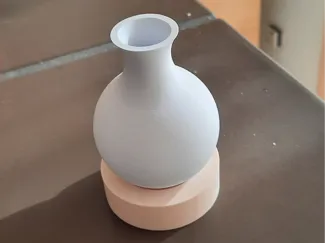 Flower vase with holder
