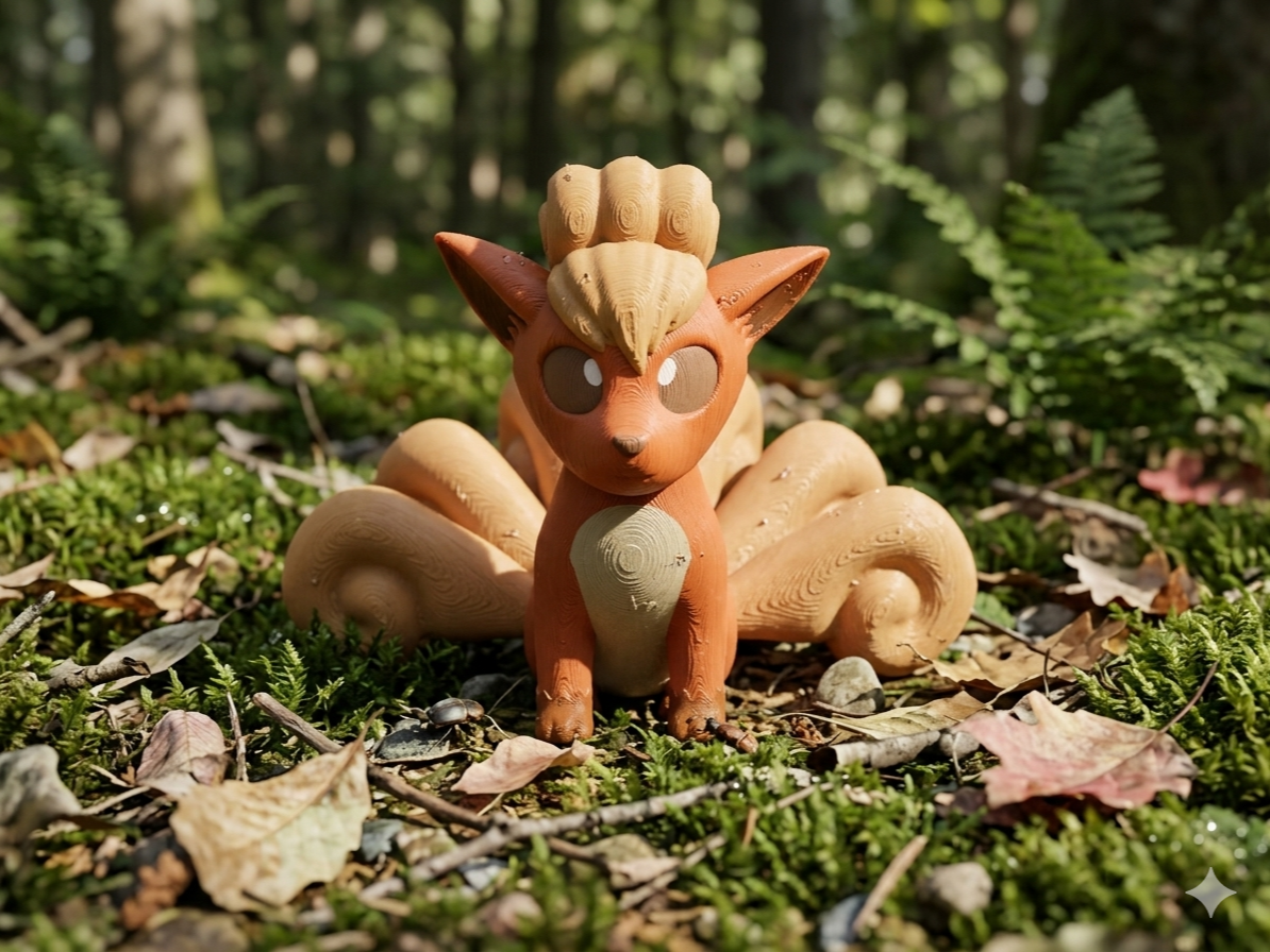 Vulpix Pokemon Figure Multi-Color Print