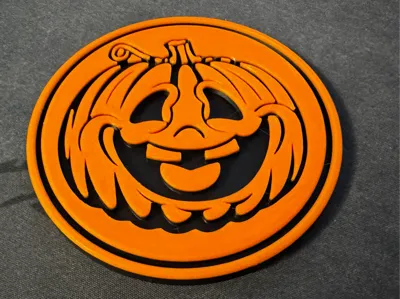 Halloween pumpkin coasters