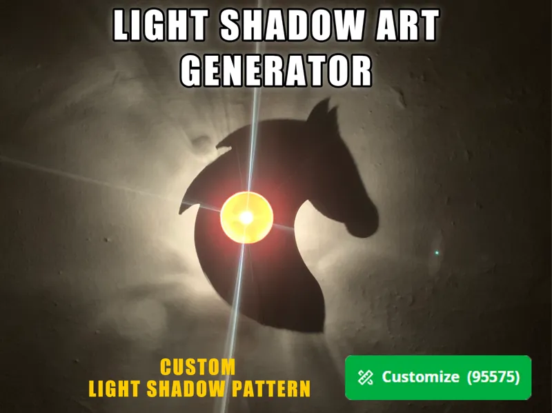 Light Shadow Art Generator-Happy Year of the Horse