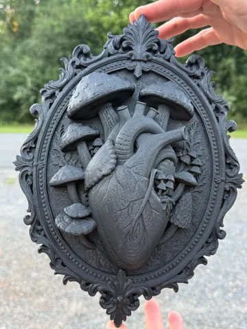 Modelo para impresión 3D: Mushroom Heart — vista de referencia 2