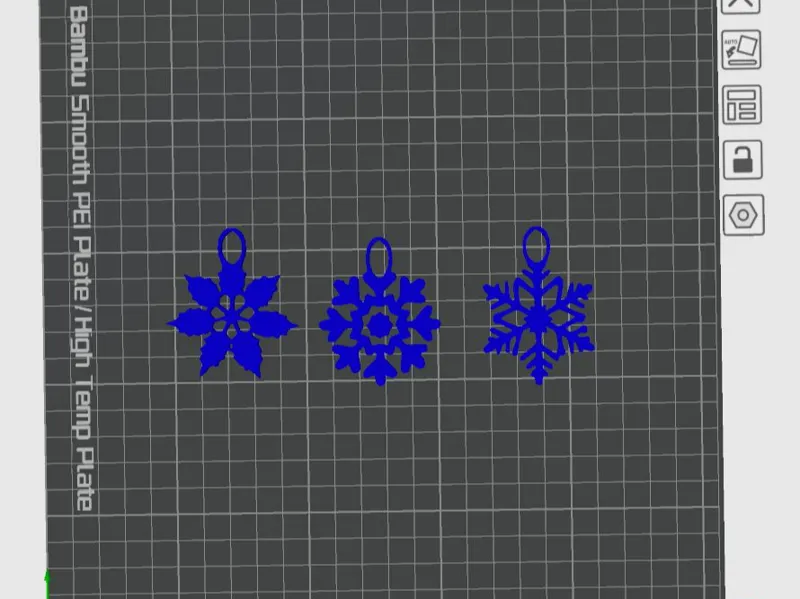 Christmas tree snowflakes