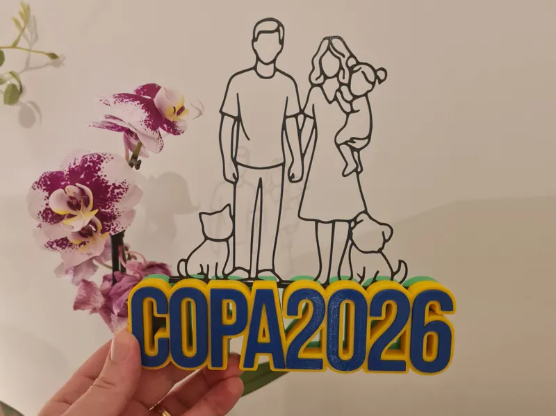 Porta retratos/Letreiro Copa do Mundo 2026 -Brasil