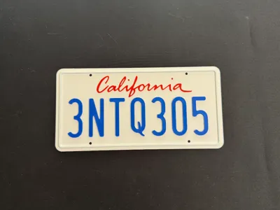 Fast and Furious License Plate - Brian's Supra