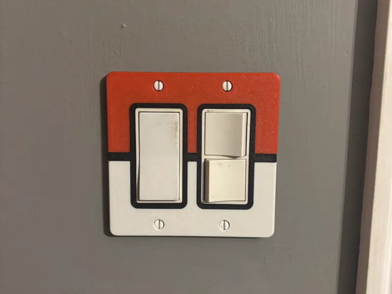 Remixed Poke Ball Light Switch / Outlet Covers