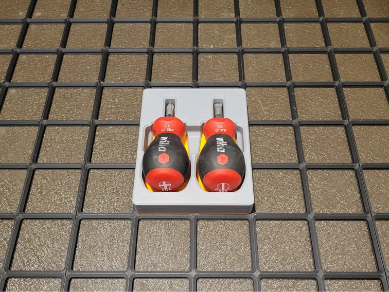 Wiha Stubby Screwdriver Gridfinity Tray