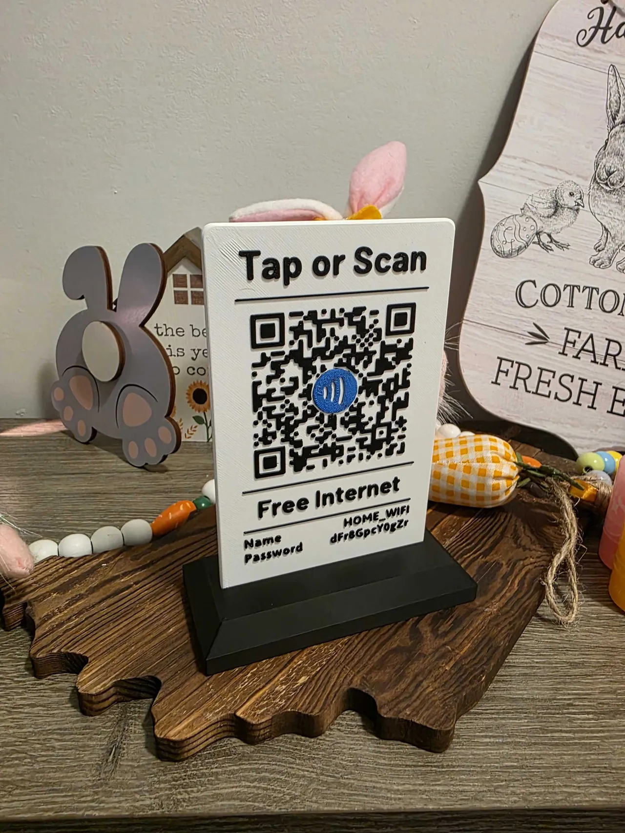 Customizable QR Code Sign (NFC & Frame Optional) view 2