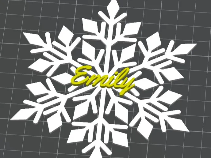 Schneeflocke mit Namen