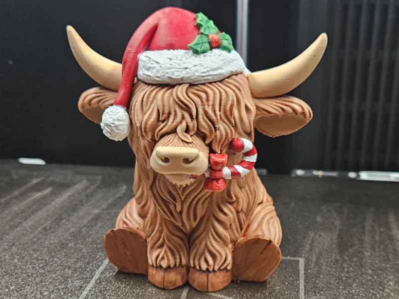 Christmas Highland Cow