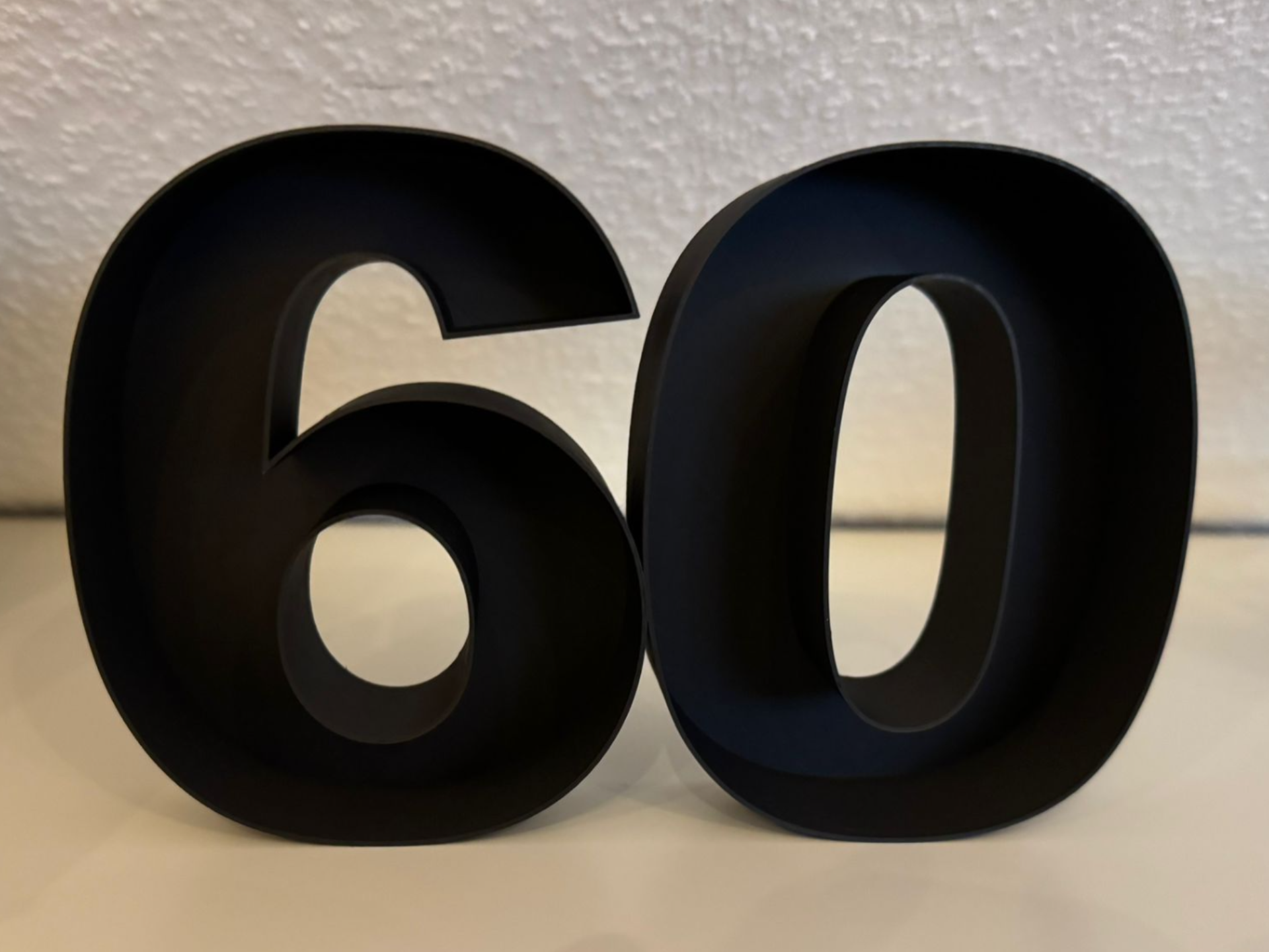 60. Geburtstag - Form für Deko, Bonbons, Moos etc.