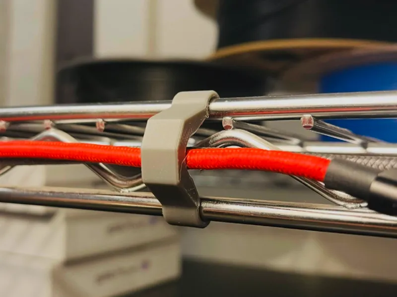 Industrial wire rack cable management
