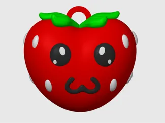 ♡ Cute Heart-shaped Strawberry keychain ♡