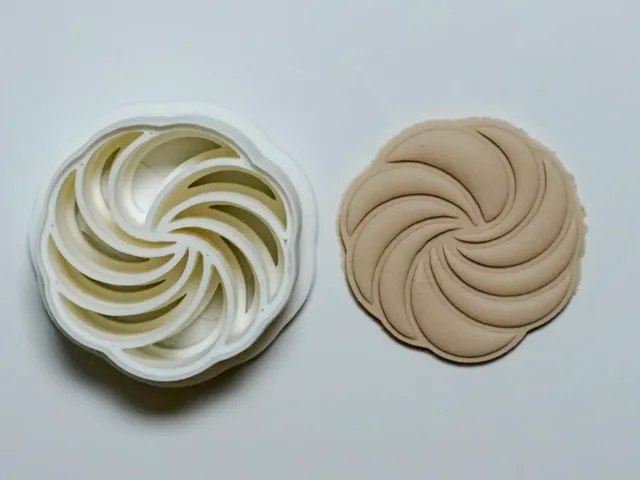 Circle Spiral Polymer Clay Cutter Earrings