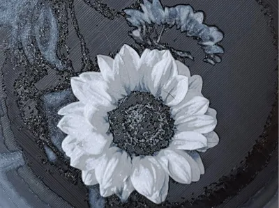 Sunflower HueForge in greyscale