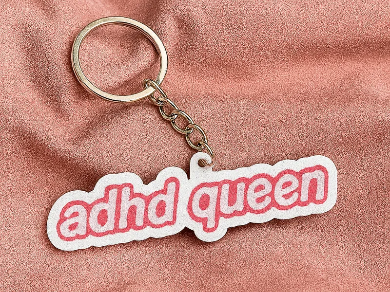 Portachiavi ADHD - "adhd queen"