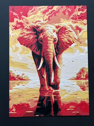 African elephant Hueforge