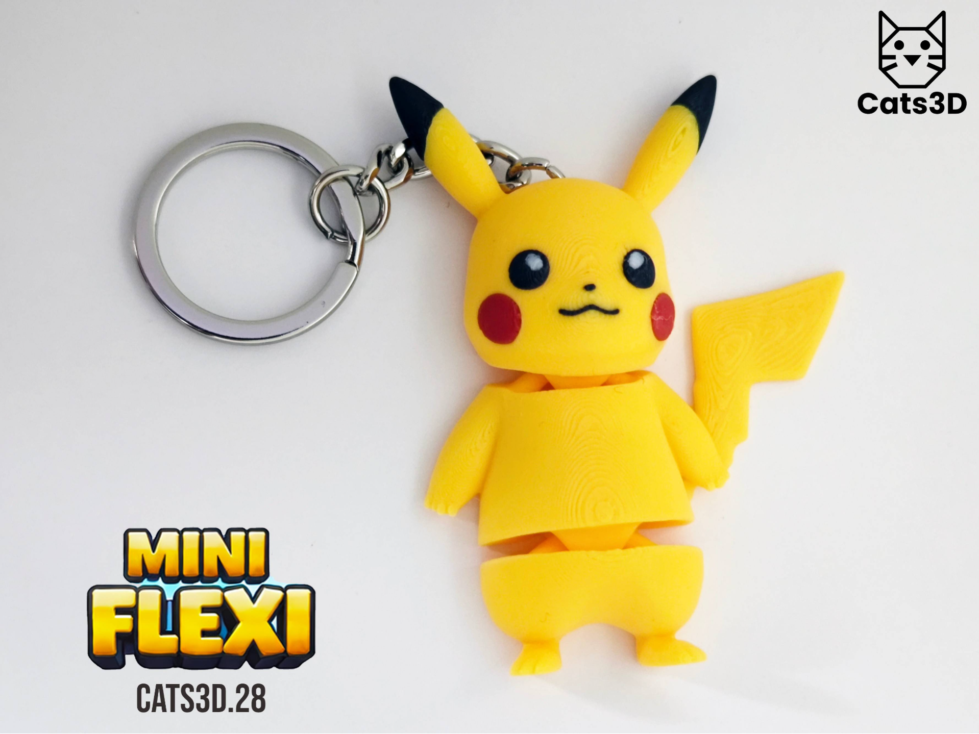Pikachu Mini Flexi – Articulated Keychain Figure