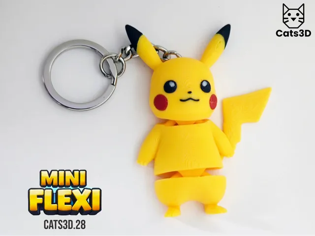 Pikachu Mini Flexi - Articulated Keychain Figure