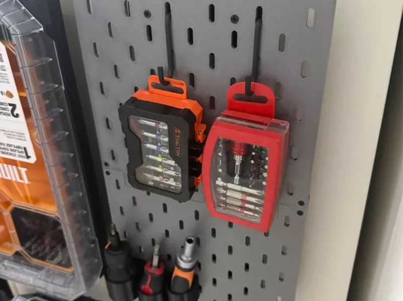 IKEA Skadis pegboard with TOUGHBUILT interlock
