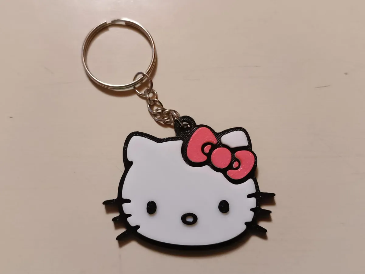 Hello Kitty Keychain - Free 3D Print Model - MakerWorld