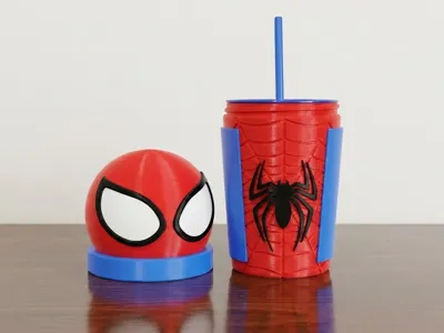 Spider-Man Cup & Straw - Vaso de Spider-Man