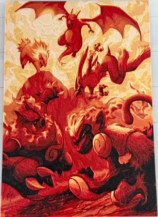 Pokemon Fire Starters Wall Art - HueForge
