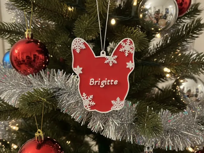 French Bulldog Ornament Christmas Edition 