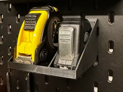 Tape measaure shelf for IKEA Skadis