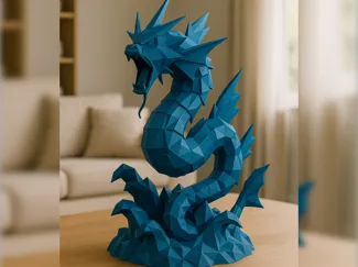 Sharp lowpoly gyarados