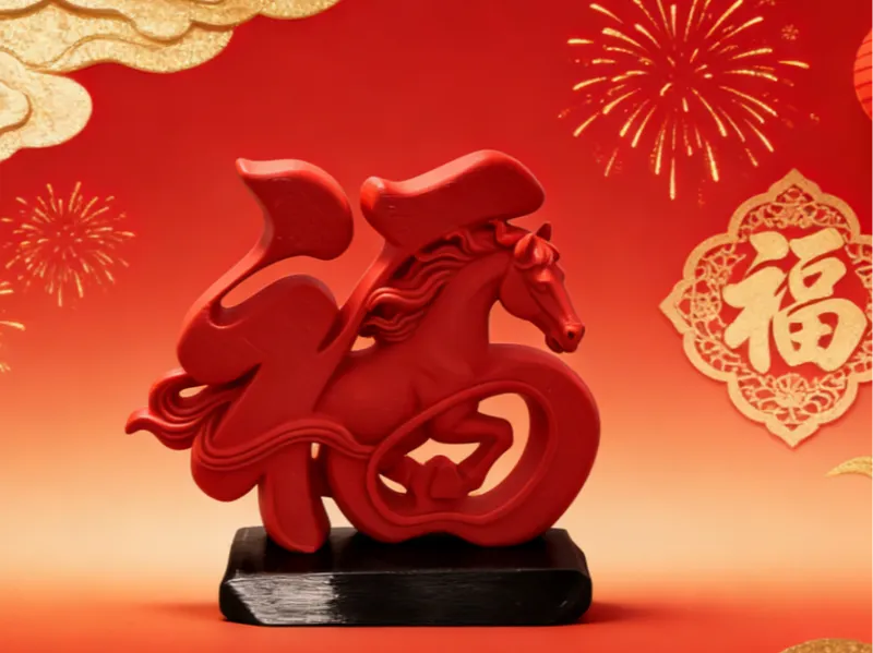 《栖福》— 骏马安栖福字中，福气随身，安稳前行,祝大家马年都身在福中！