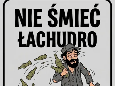 SIGN Nie Śmieć Łachudro