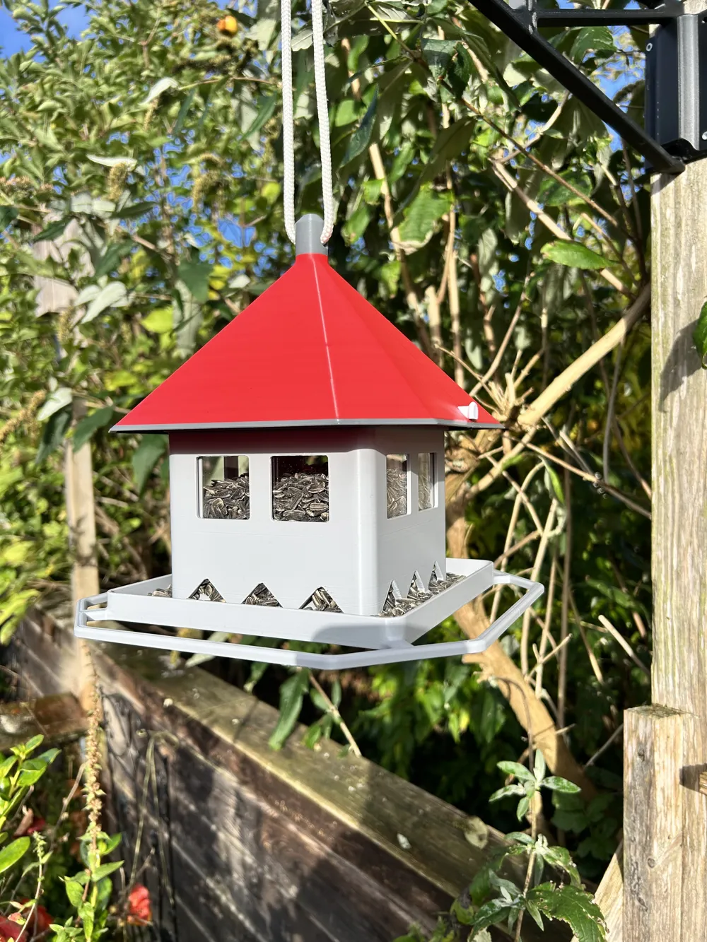 Bird feeder with a large feed storage hopper - Free 3D Print Model ...