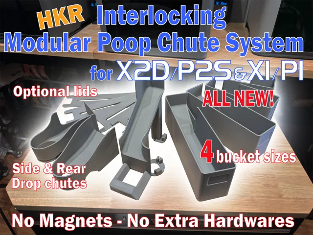 HKR X2D/P2S / X1/P1 POOP CHUTE - NO EXTRA HARDWARE