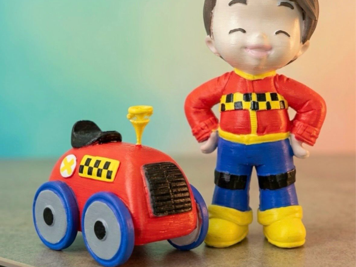 Mechanic & Service Car - Paintable Miniature Set