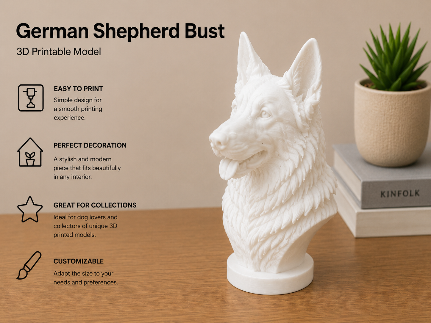 German Shepherd Bust