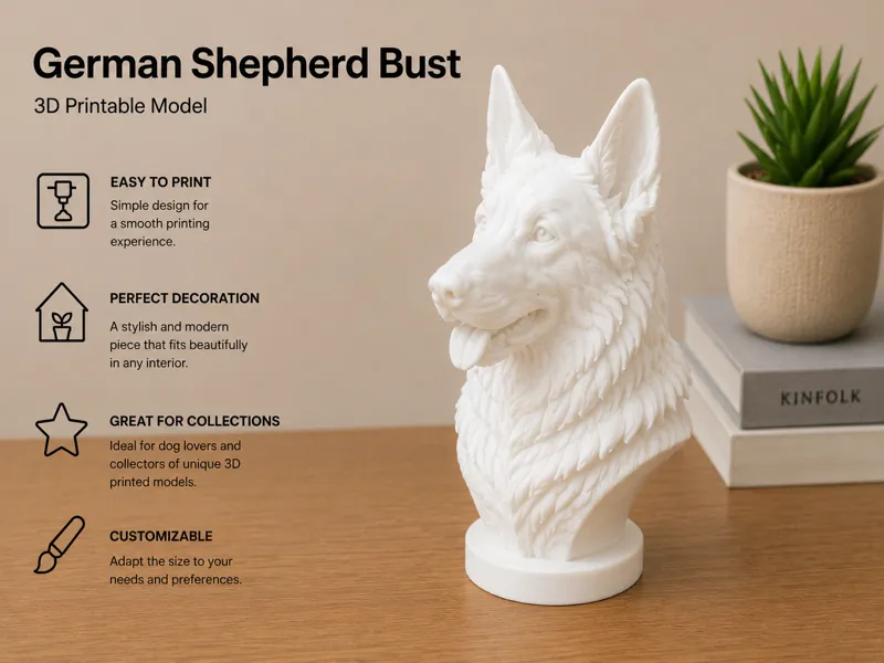 German Shepherd Bust