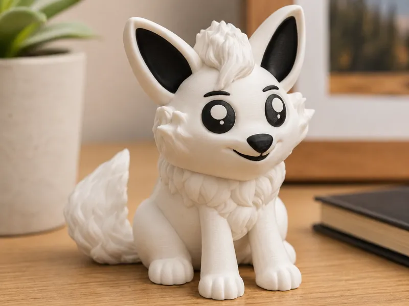 Cute Chibi Fox Figurine – Multicolor