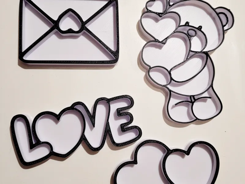 Sensory play kids Valentine / love fill molds