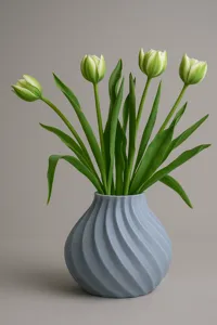 Vase à fleurs torsadé moderne — photo 2