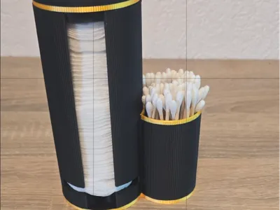 Cotton pads and cotton swabs dispenser