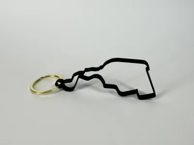 Madrid F1 Circuit Keychain