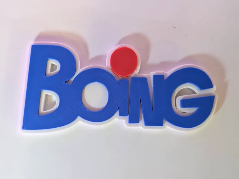Boing Logo – Easy-to-Print 3D Model (No AMS )