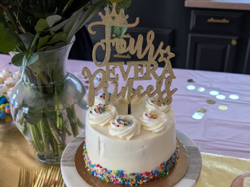 “Four Ever A Princess” Cake Topper (4th Birthday)
