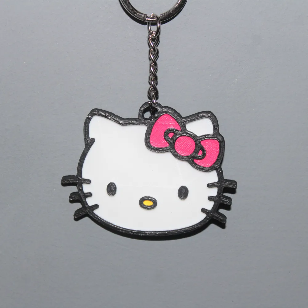 Hello Kitty keychain set of 5 - Free 3D Print Model - MakerWorld