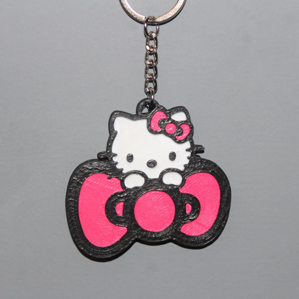 Hello Kitty keychain set of 5 - Free 3D Print Model - MakerWorld