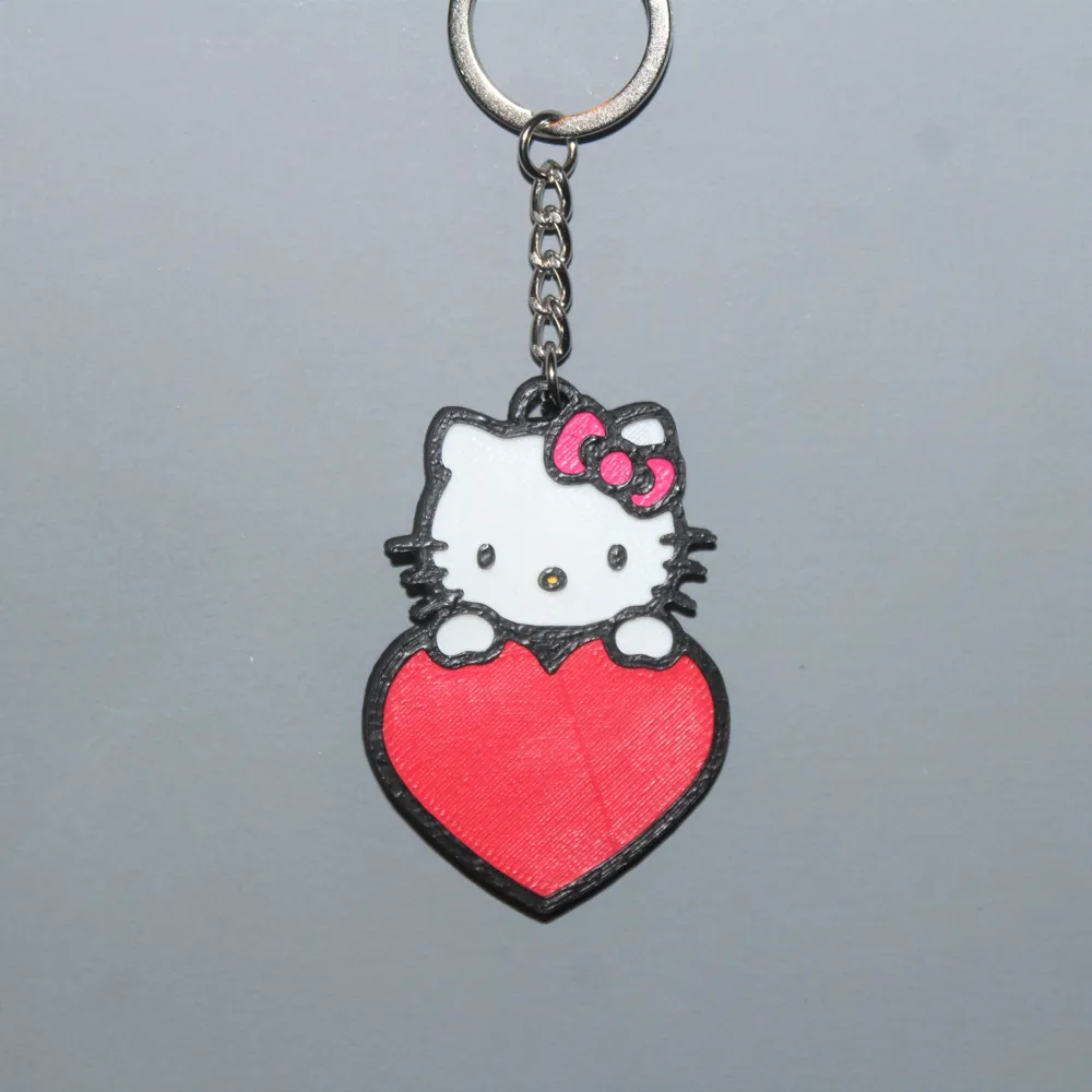 Hello Kitty keychain set of 5 - Free 3D Print Model - MakerWorld