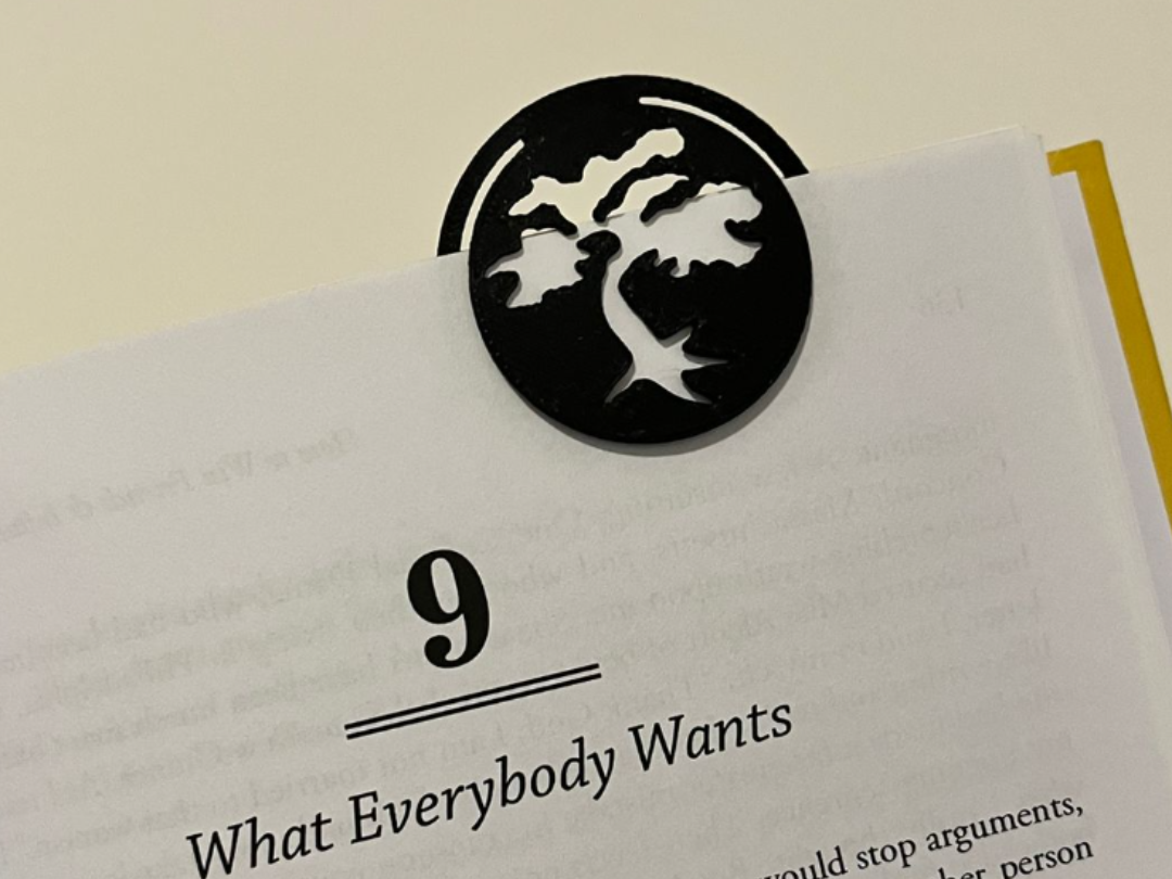 Minimalist Circle Clip Bookmark - Bonsai  (<1g)