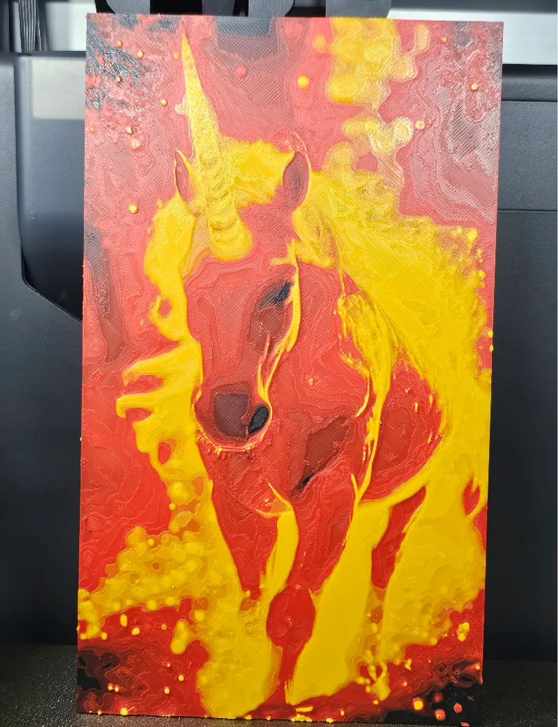 Unicorn on fire
