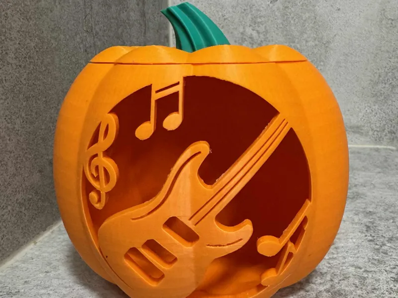guitar musical note pumpkin carving