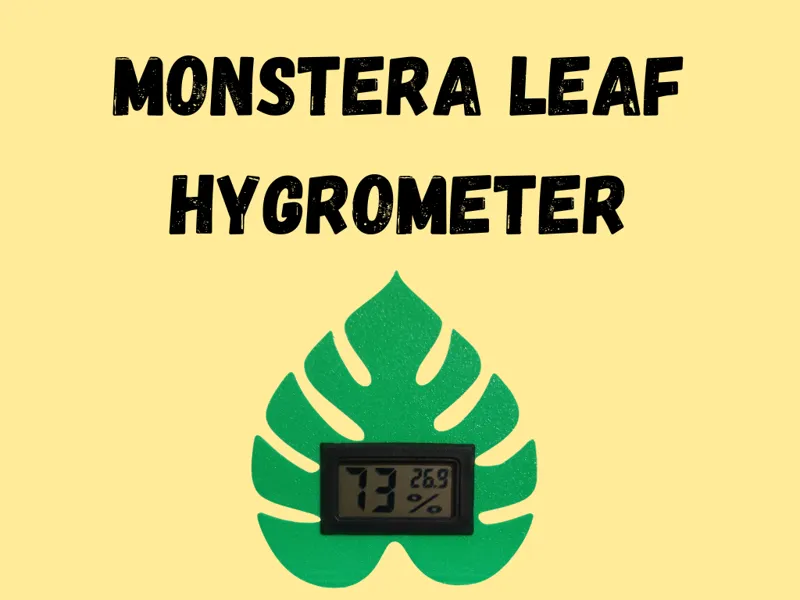 Monstera leaf hygrometer